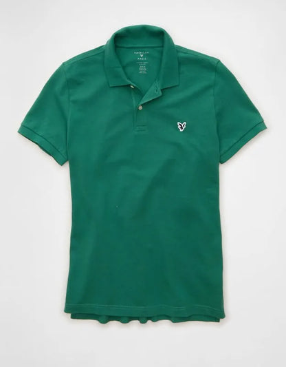 AE Slim Fit Logo Pique Polo Shirt