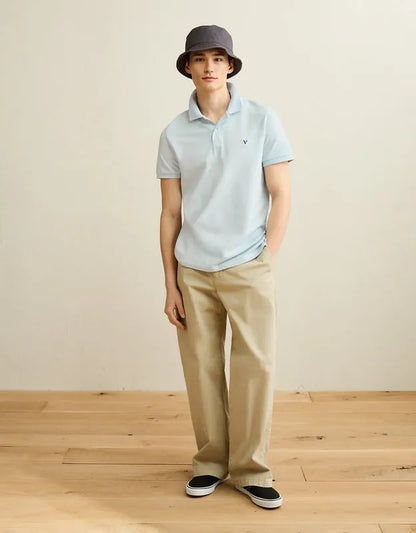 AE Slim Fit Logo Pique Polo Shirt