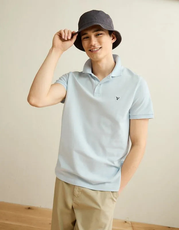 AE Slim Fit Logo Pique Polo Shirt