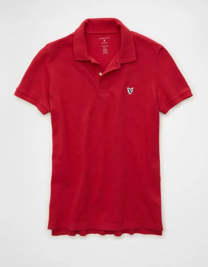 AE Slim Fit Logo Pique Polo Shirt