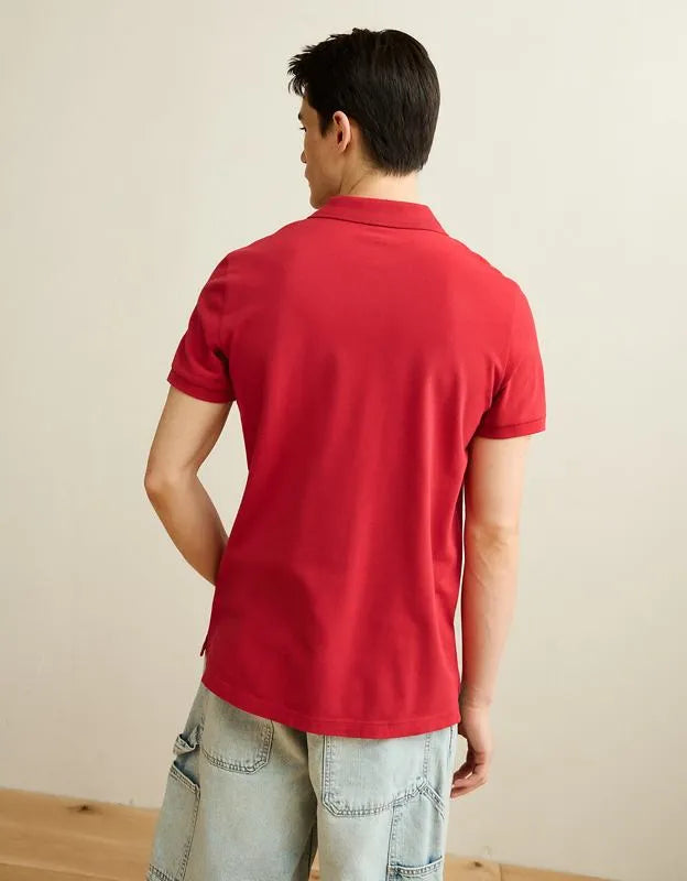 AE Slim Fit Logo Pique Polo Shirt
