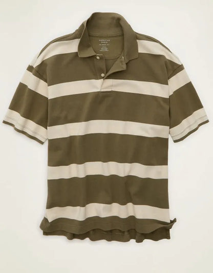 AE Boxy Fit Pique Polo Shirt