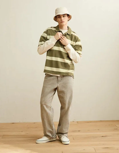 AE Boxy Fit Pique Polo Shirt