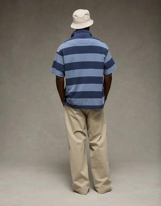 AE Boxy Fit Pique Polo Shirt