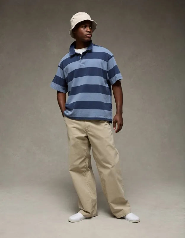 AE Boxy Fit Pique Polo Shirt