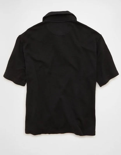 AE Boxy Johnny Collar Knit Polo Shirt