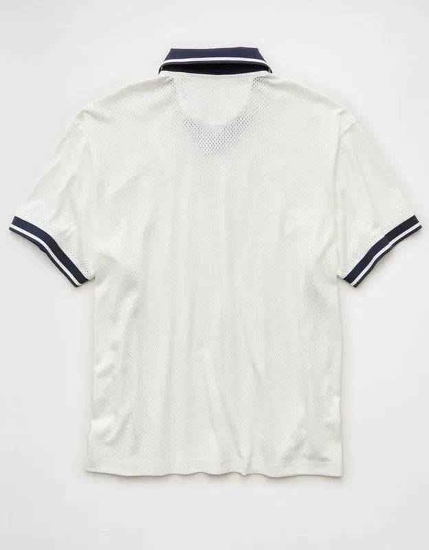 AE Boxy Mesh Polo Shirt