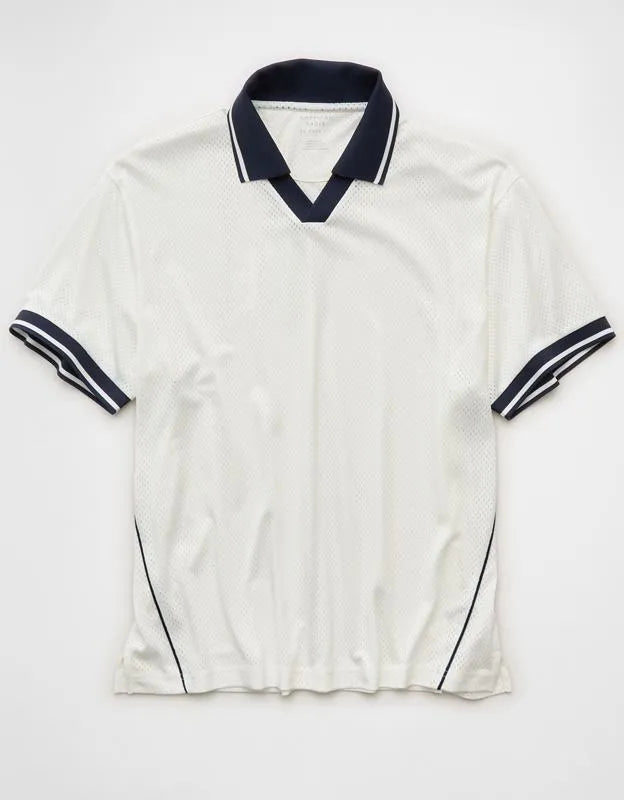 AE Boxy Mesh Polo Shirt