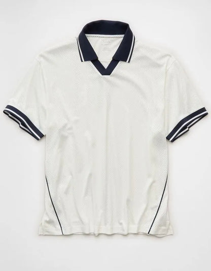 AE Boxy Mesh Polo Shirt
