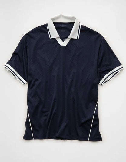 AE Boxy Mesh Polo Shirt