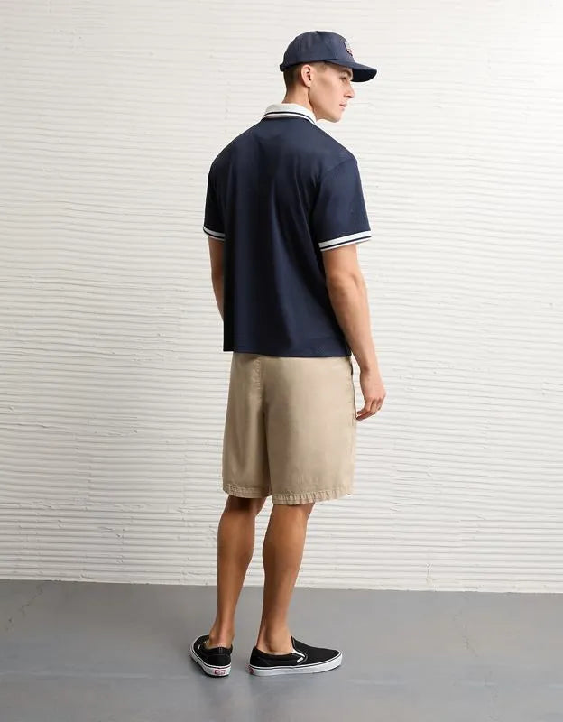 AE Boxy Mesh Polo Shirt