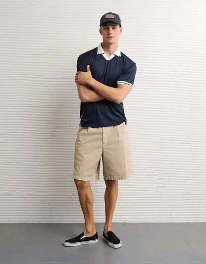 AE Boxy Mesh Polo Shirt