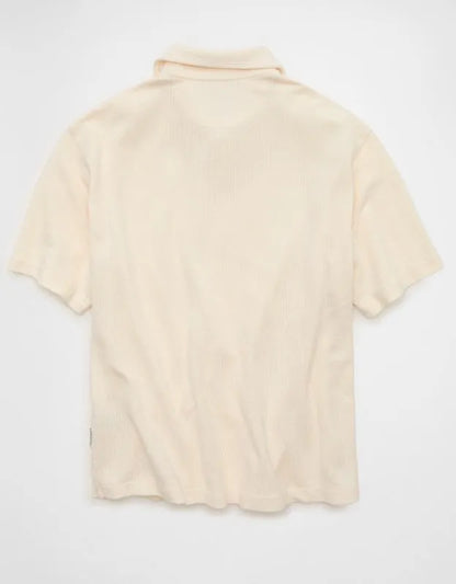 AE Boxy Johnny Collar Knit Polo Shirt