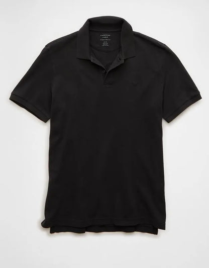 AE Standard Fit Lived-In Pique Polo Shirt