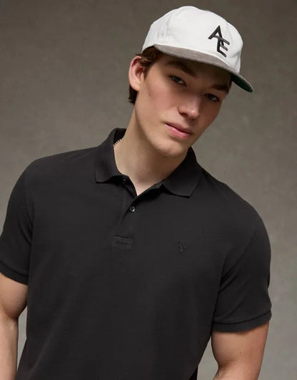 AE Standard Fit Lived-In Pique Polo Shirt
