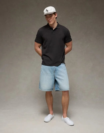 AE Standard Fit Lived-In Pique Polo Shirt