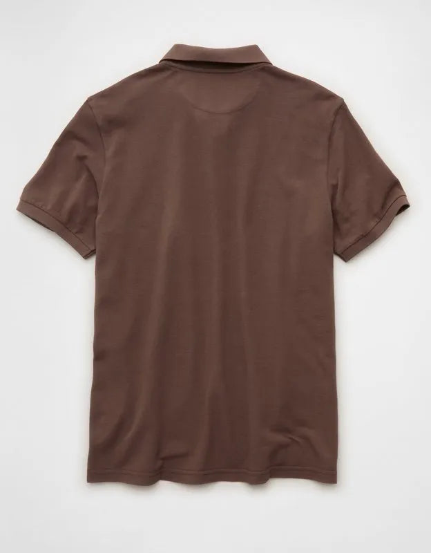 AE Standard Fit Lived-In Pique Polo Shirt