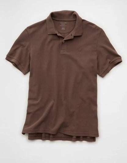 AE Standard Fit Lived-In Pique Polo Shirt