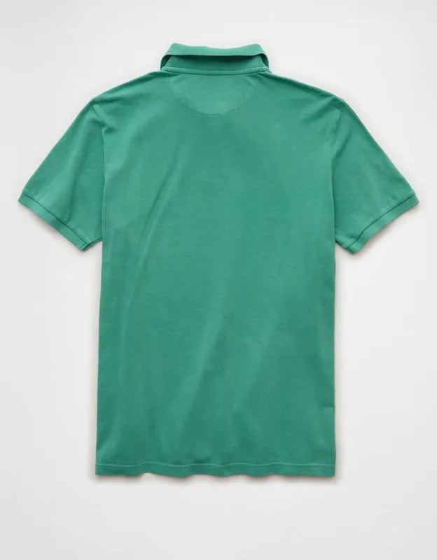AE Standard Fit Lived-In Pique Polo Shirt