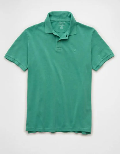 AE Standard Fit Lived-In Pique Polo Shirt