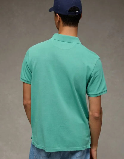 AE Standard Fit Lived-In Pique Polo Shirt