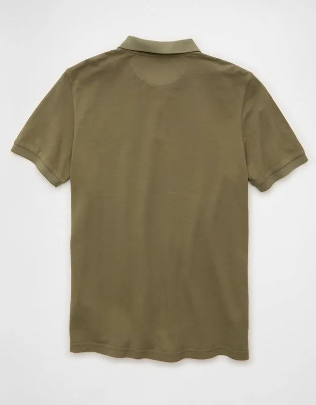 AE Standard Fit Lived-In Pique Polo Shirt