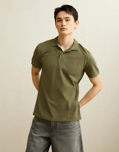AE Standard Fit Lived-In Pique Polo Shirt
