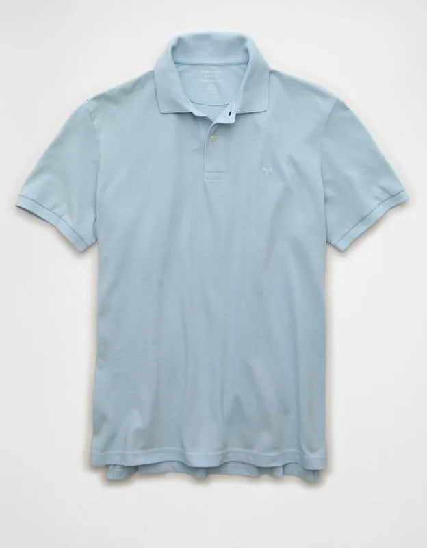 AE Standard Fit Lived-In Pique Polo Shirt