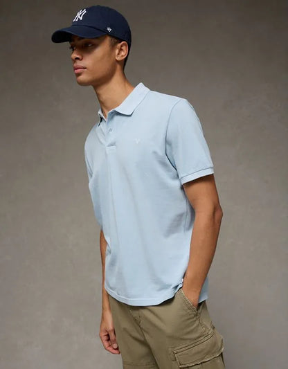 AE Standard Fit Lived-In Pique Polo Shirt