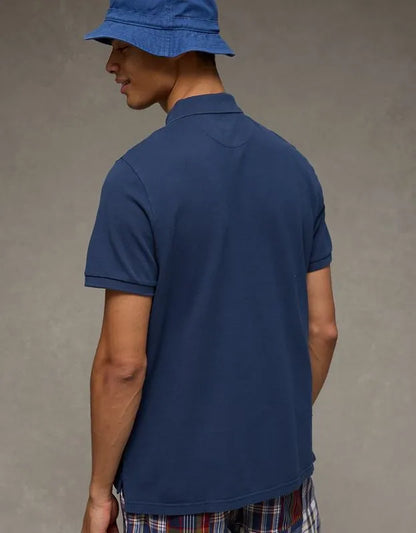 AE Standard Fit Lived-In Pique Polo Shirt