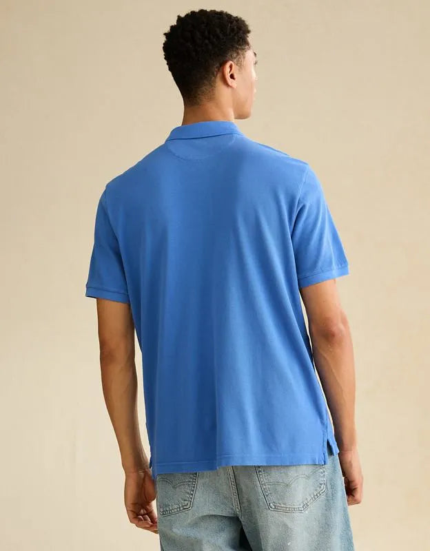 AE Standard Fit Lived-In Pique Polo Shirt