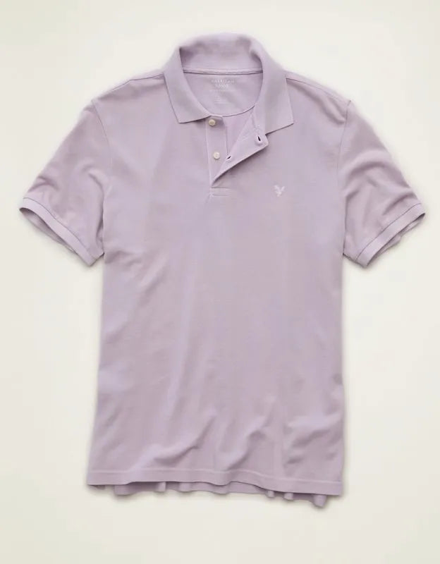 AE Standard Fit Lived-In Pique Polo Shirt