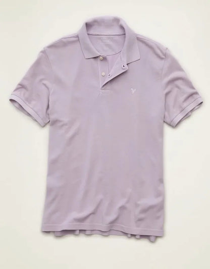 AE Standard Fit Lived-In Pique Polo Shirt