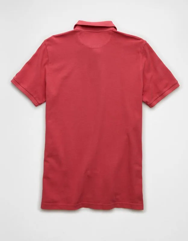 AE Standard Fit Lived-In Pique Polo Shirt