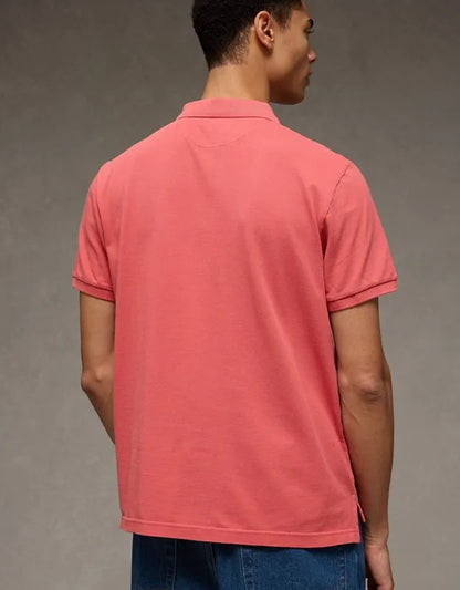 AE Standard Fit Lived-In Pique Polo Shirt