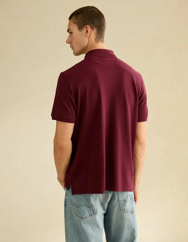 AE Standard Fit Lived-In Pique Polo Shirt