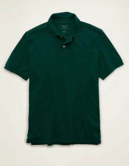 AE Standard Fit Lived-In Pique Polo Shirt