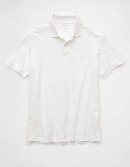 AE Standard Fit Lived-In Pique Polo Shirt