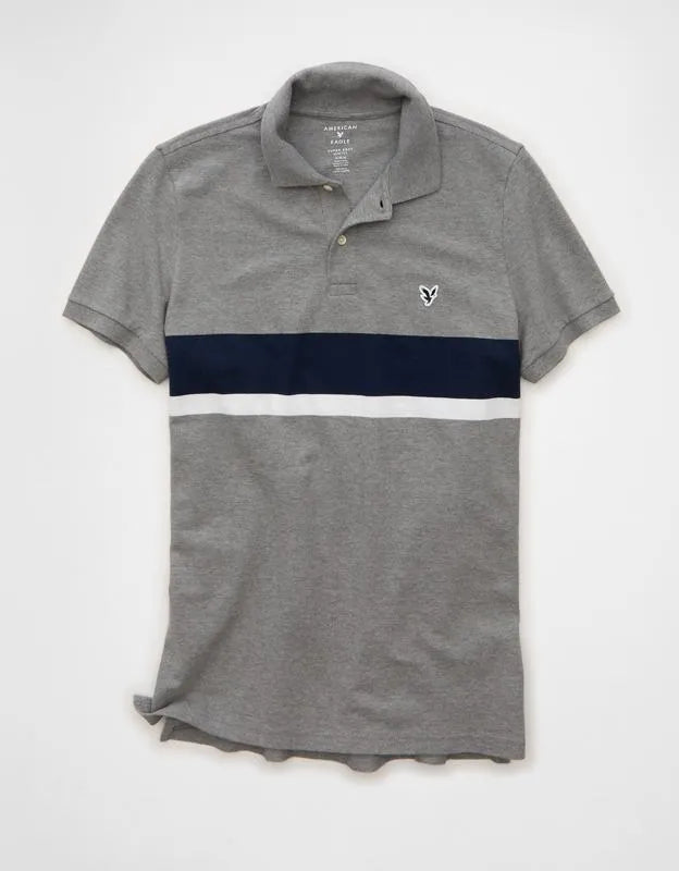AE Slim Fit Logo Pique Polo Shirt
