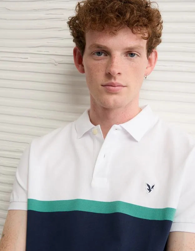 AE Slim Fit Logo Pique Polo Shirt