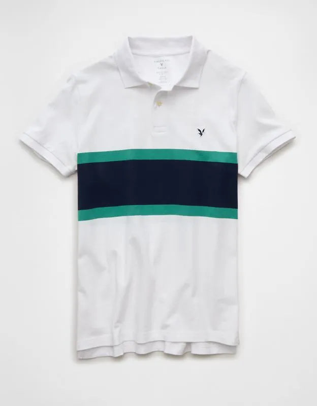 AE Slim Fit Logo Pique Polo Shirt