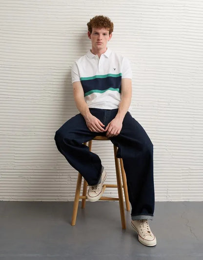 AE Slim Fit Logo Pique Polo Shirt