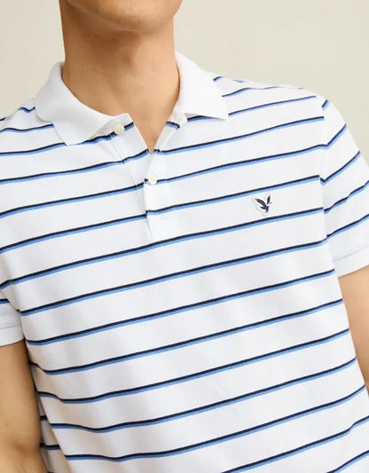 AE Slim Fit Logo Pique Polo Shirt