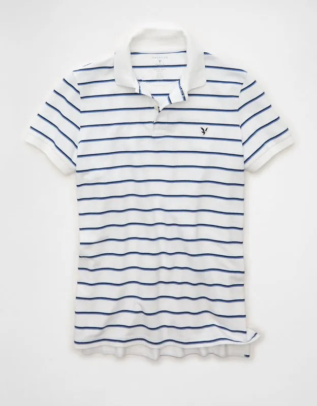 AE Slim Fit Logo Pique Polo Shirt