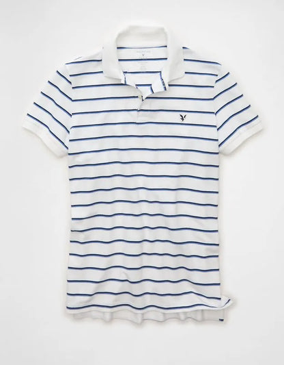 AE Slim Fit Logo Pique Polo Shirt