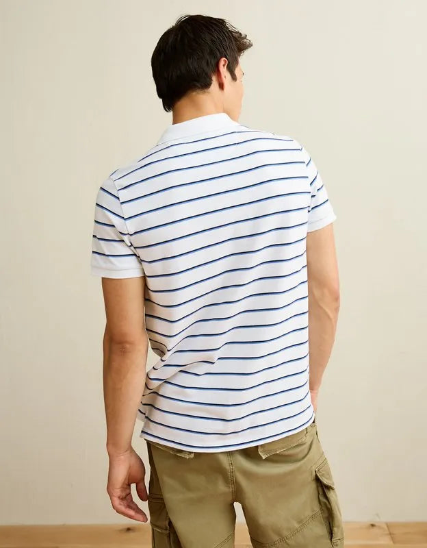 AE Slim Fit Logo Pique Polo Shirt