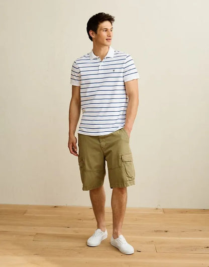 AE Slim Fit Logo Pique Polo Shirt