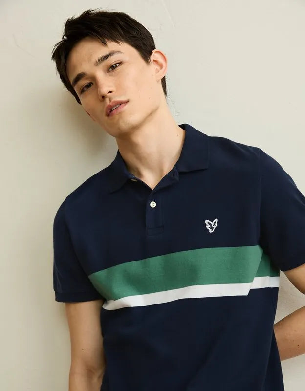 AE Slim Fit Logo Pique Polo Shirt