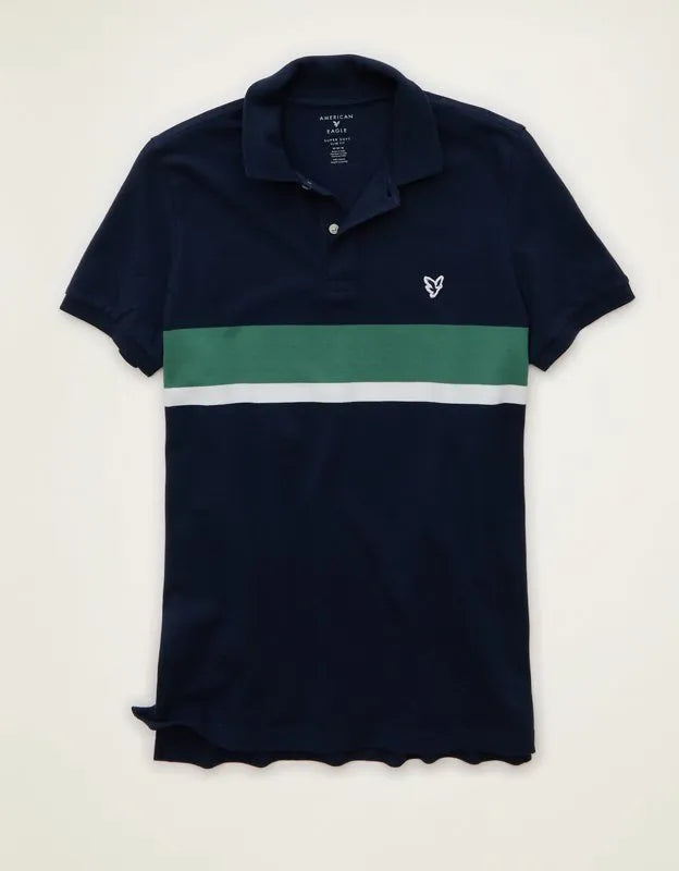 AE Slim Fit Logo Pique Polo Shirt
