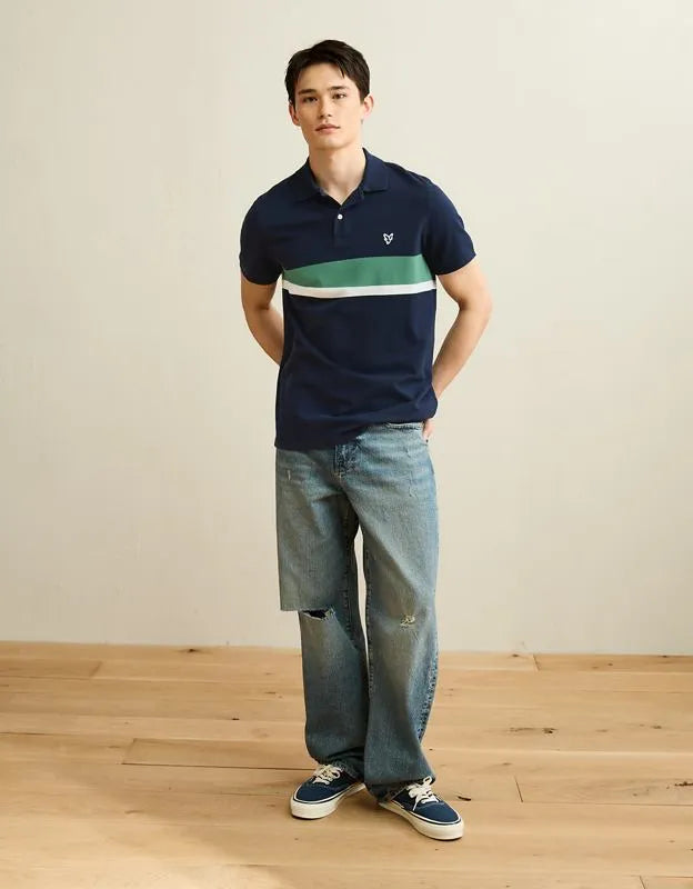 AE Slim Fit Logo Pique Polo Shirt